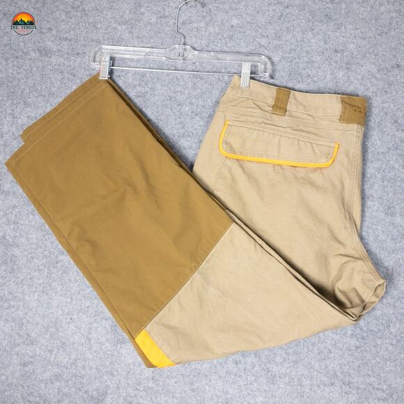 Cabela's Hunting Pants Brown Upland Brush Double Knee Suspender Men's 20/20 - Picture 1 of 14